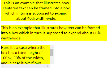 Dimensions in CSS
