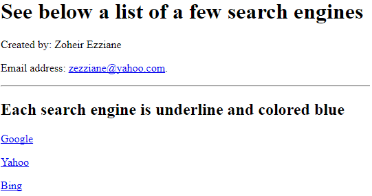 Links in HTML